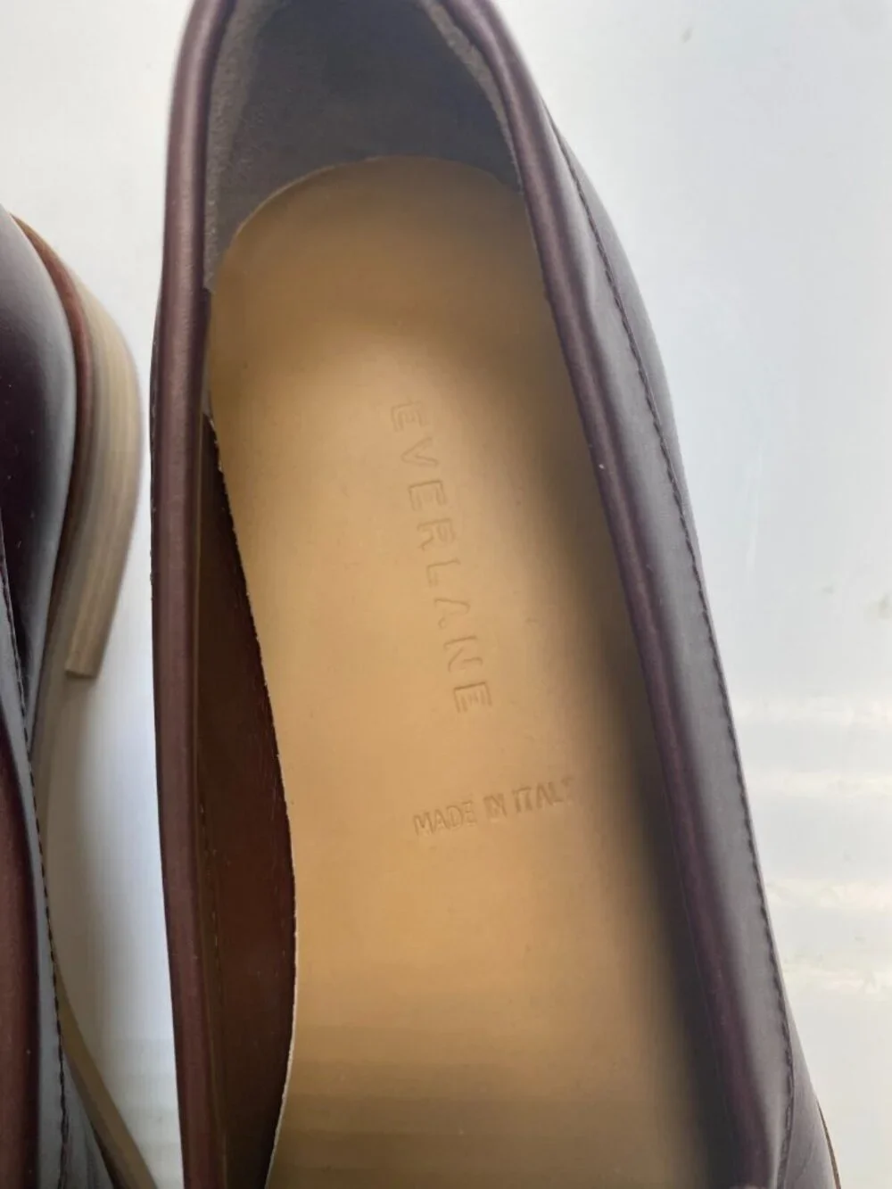 Everlane Women's Modern Leather Burgundy Loafer Sz 7.5